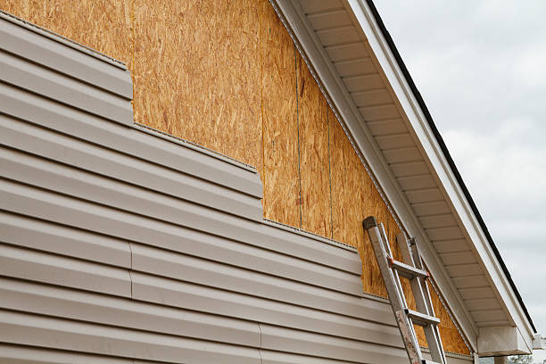 Professional Siding Replacement technician working in White Plains, VA